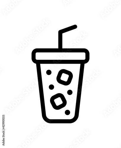 Soft soda drink icon vector  