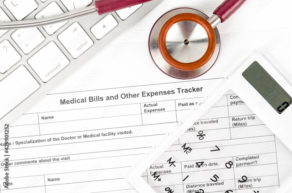 Fototapeta premium Medical bills and other Expenses tracker.