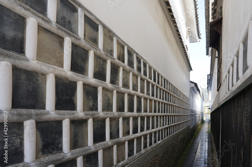 江戸時代にタイムスリップしたような 旧山陽道矢掛宿の伝統的町並み/家並（大高草小路）