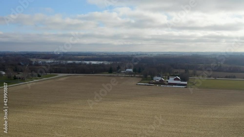 ANYWHERE USA Aerial of farm and farmland