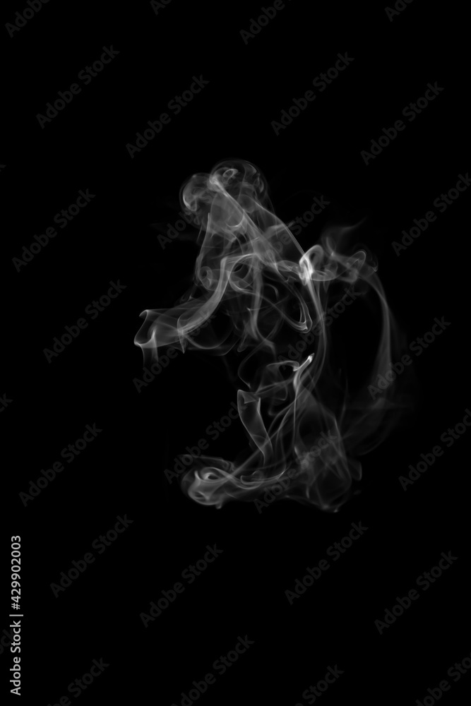 movement of smoke on black background, smoke background, abstract smoke on black background