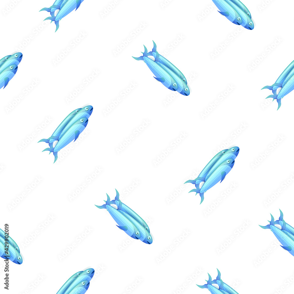 Seamless Pattern Abstract Elements Fish Seafood Vector Design Style Background Illustration Seamless Pattern Abstract Elements Fish Seafood Vector Design Style Background Illustration