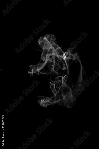 Fototapeta Naklejka Na Ścianę i Meble -  movement of smoke on black background, smoke background, abstract smoke on black background
