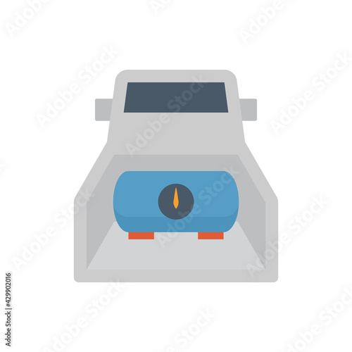 Natural gas tank or cylinder pressure vessel vector icon. Container equipment for installation in truck vehicle to storage, transport liquid compressed gas i.e. cng, ngv mixture of methane, propane.