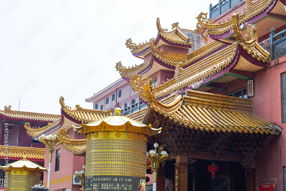 Xiamen, Fujian Province in China - november 5, 2019:Guanyin Temple Xiamen, Fujian Province in China - november 5, 2019:Guanyin Temple