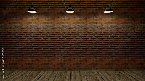 Background image of a brick wall and a stage for Standup concerts