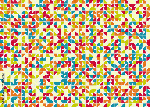 Abstract Geometric Pattern generative computational art illustration