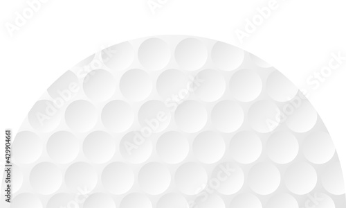 半円のゴルフボールのイラスト。