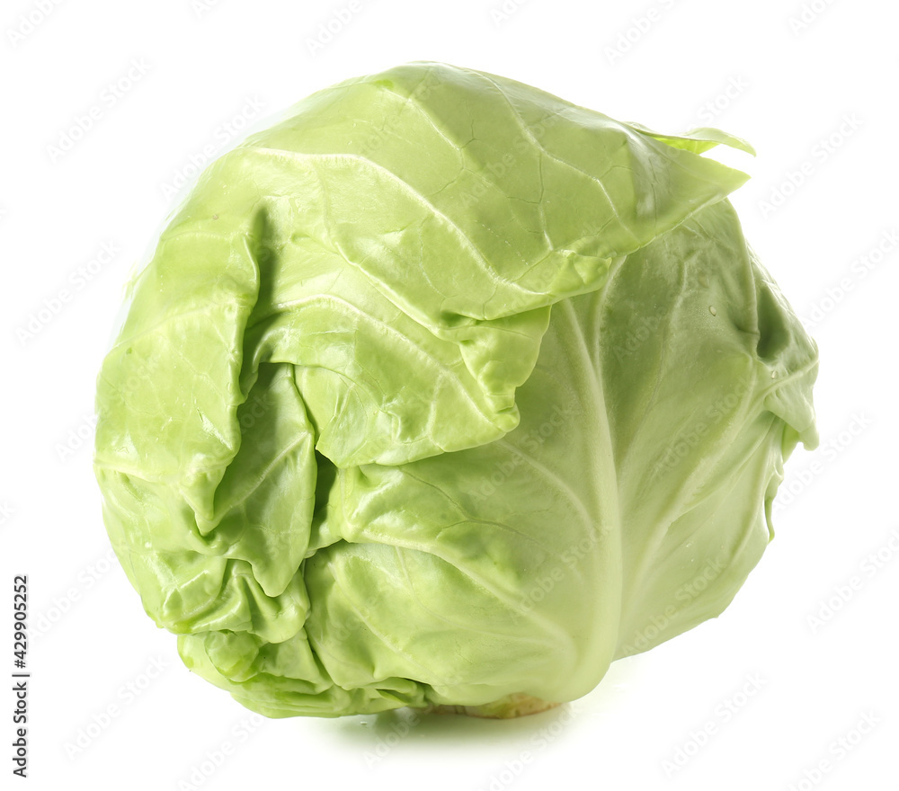 Fresh cabbage on white background Fresh cabbage on white background