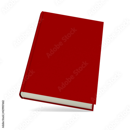 red book on white backgroun...