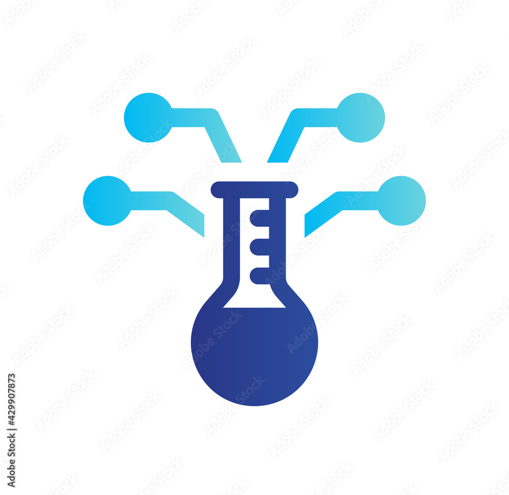 Obraz premium Technology, lab flask icon vector illustration.