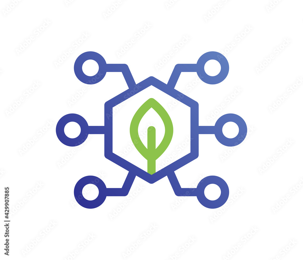 Green Technology, biotechnology and biochemistry icon vector illustration. Green Technology, biotechnology and biochemistry icon vector illustration.