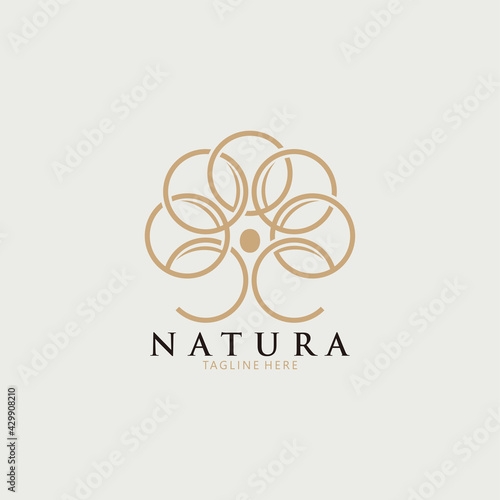 nature abstract tree logo icon vector isolated