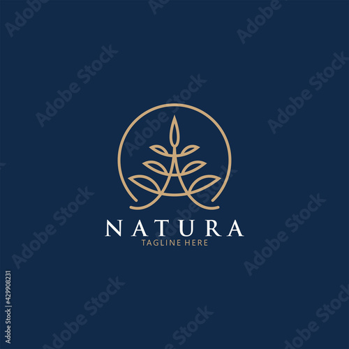 nature abstract tree logo icon vector isolated