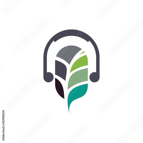 nature podcast logo icon vector isolated