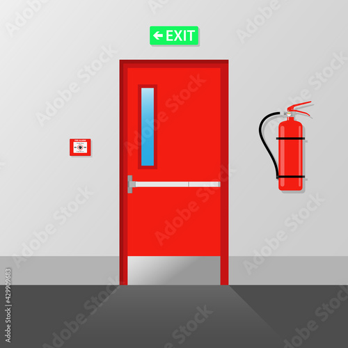 Fire emergency Exit Door Fire exit Emergency fire exit door