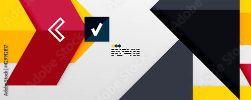 Free Download Shiny color triangles and geometric shapes vector abstract background - GFXLoad
