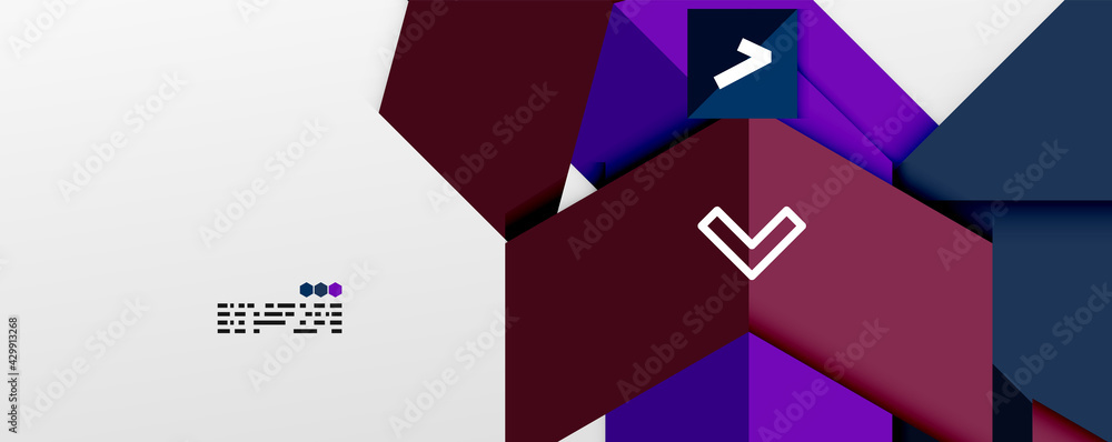 Fototapeta premium Shiny color triangles and geometric shapes vector abstract background