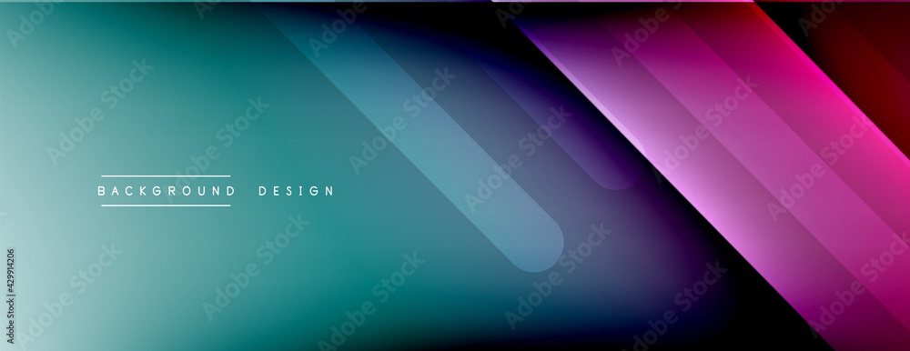 Dynamic lines abstract background. 3D shadow effects and fluid gradients. Modern overlapping forms