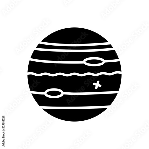 Planet icon solid style vector for your web, mobile app logo UI design