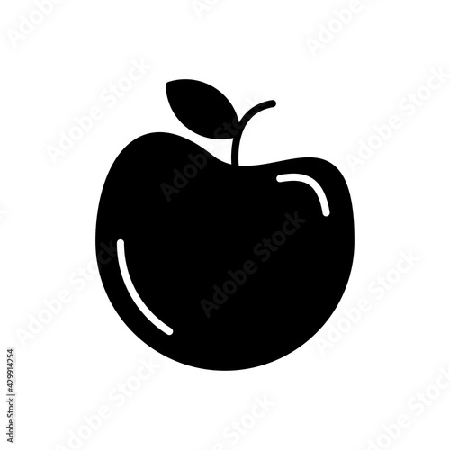 Apple icon solid style vector for your web, mobile app logo UI design