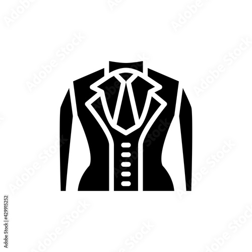 Groom suit icon solid stytle vector photo