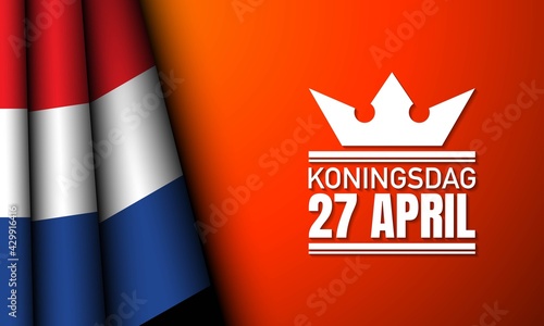 King’s Day Background Design. Vector Illustration.