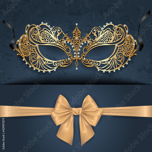 Carnival mask and bow