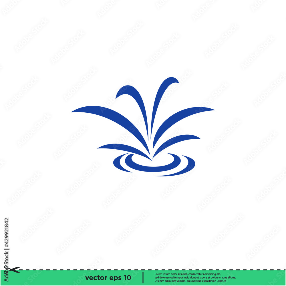 water splash icon vector illustration logo template
