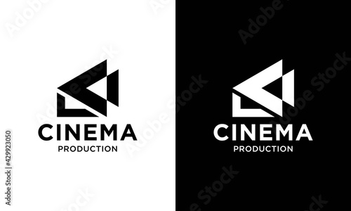 vector  video camera logo design simple minimalist