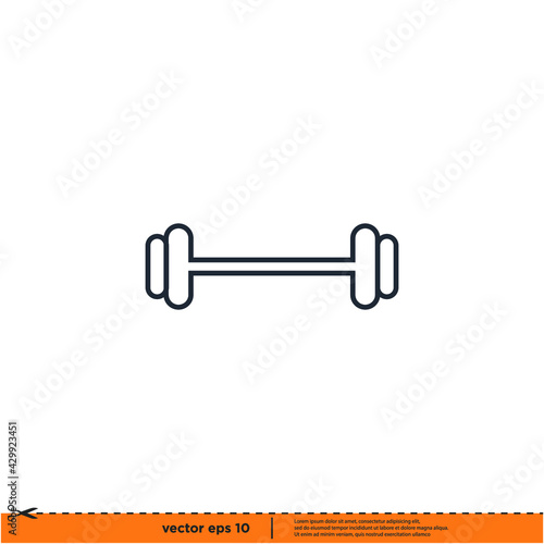 fitness gym icon vector illustration logo template © andy