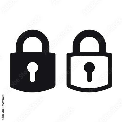 Lock vector icon, padlock icon, vector isolated symbol