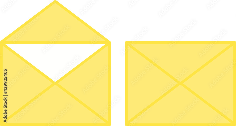 Vector open and closed envelopes clip arts. Message icons set isolated on white background. Business design element. Vector open and closed envelopes clip arts. Message icons set isolated on white background. Business design element.