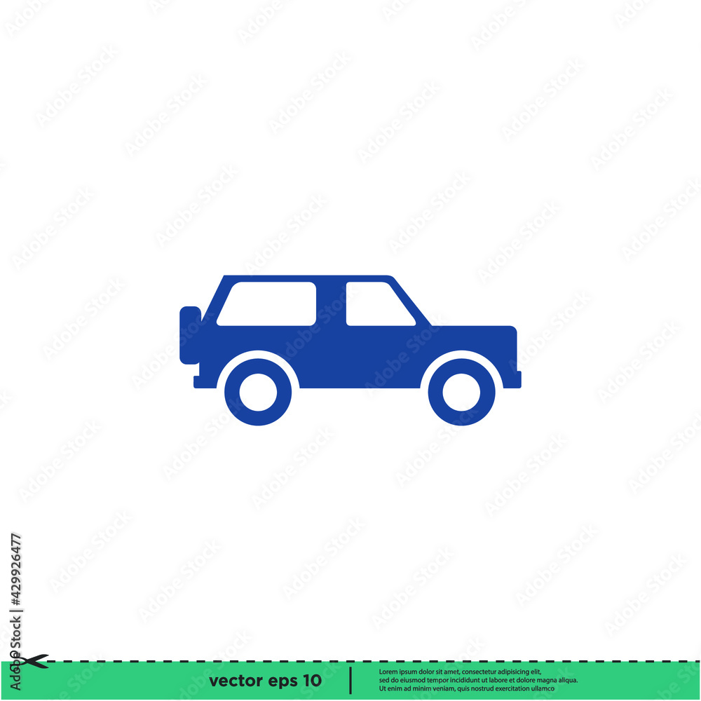 jeep car icon vector illustration simple design element