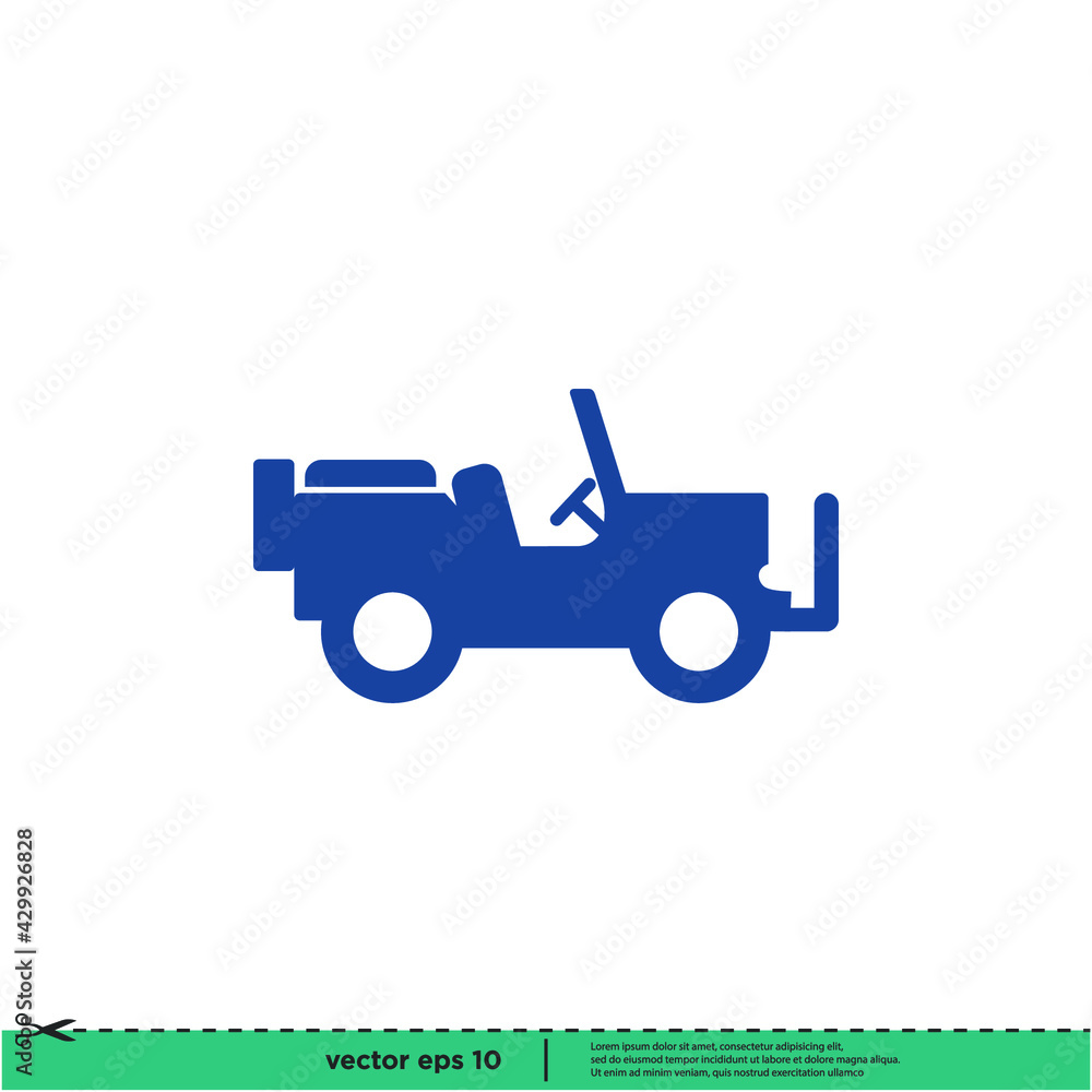 jeep car icon vector illustration simple design element