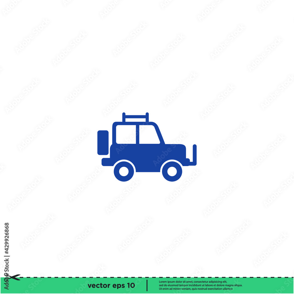 jeep car icon vector illustration simple design element