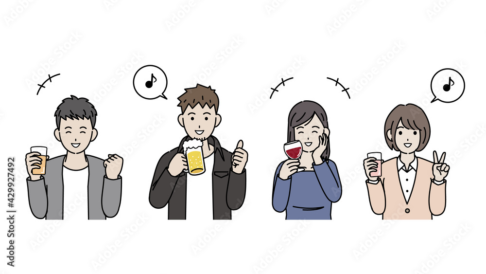 飲み会をする若い男女 打ち上げ オフ会 忘年会 上半身 イラスト素材 Vektornyj Obekt Stock Adobe Stock 飲み会をする若い男女 打ち上げ オフ会 忘年会 上半身 イラスト素材 Vektornyj Obekt Stock Adobe Stock