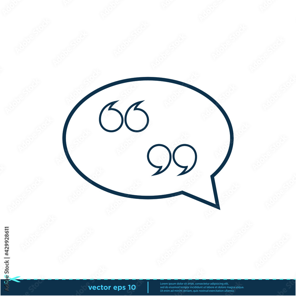 quote icon vector illustration simple design element logo template quote icon vector illustration simple design element logo template