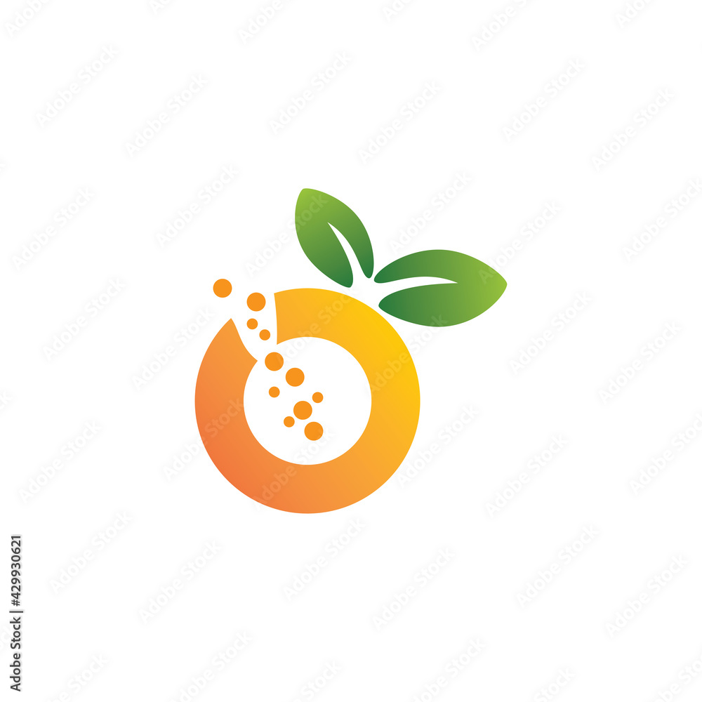 Orange logo icon vector template. Orange logo icon vector template.