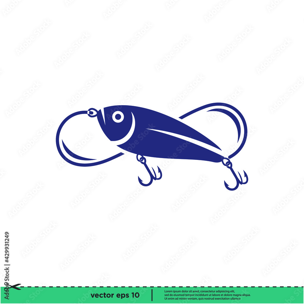 fishing icon vector illustration simple design element