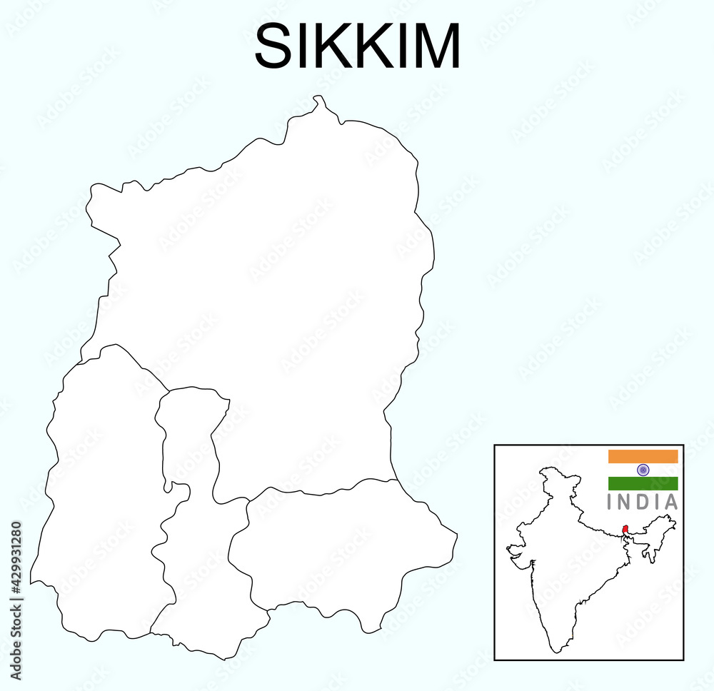 Outline Map Of Sikkim Sikkim Map" Images – Browse 31 Stock Photos, Vectors, And Video | Adobe  Stock
