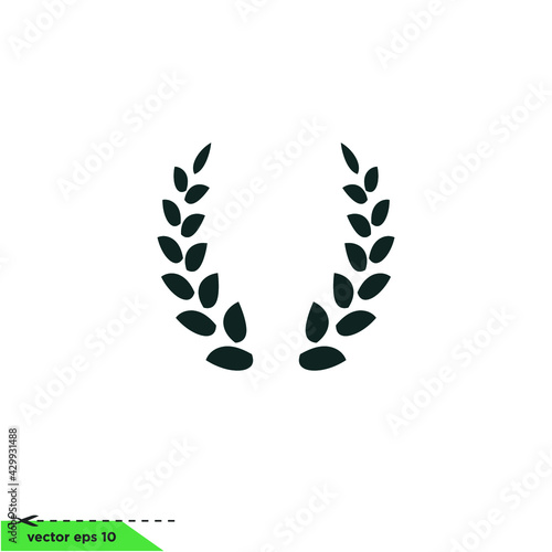 laurel wreath icon winner award symbol