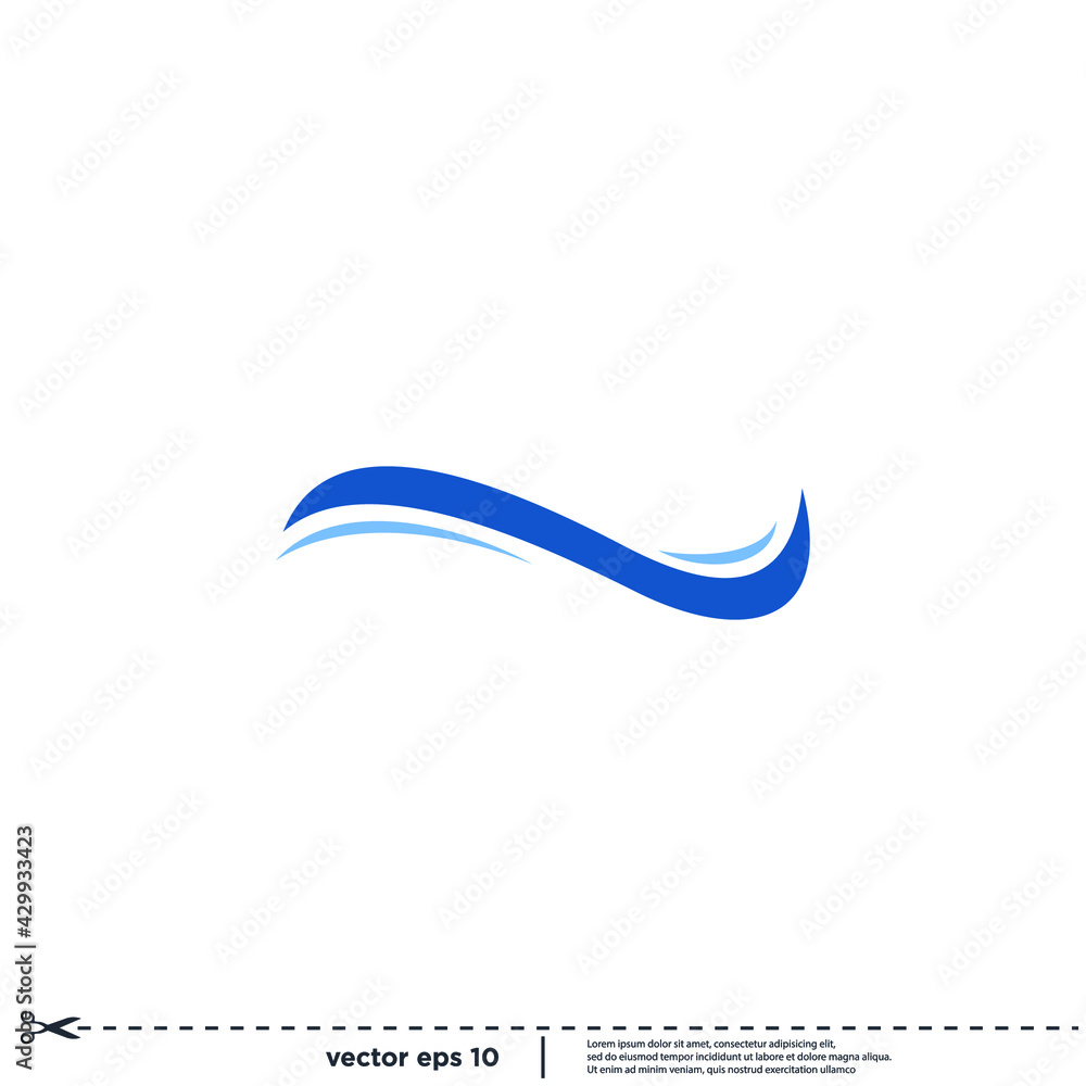 modern wave swoosh logo template modern wave swoosh logo template