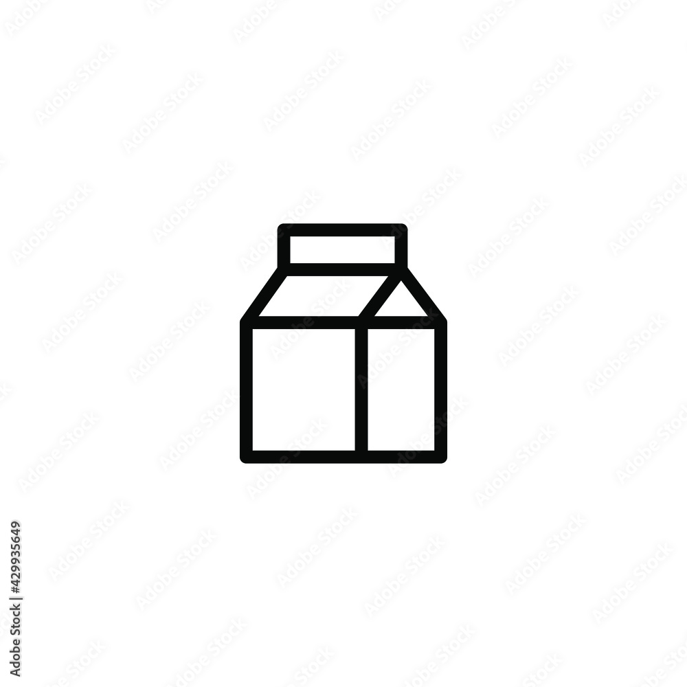 milk box icon vector illustration simple design element milk box icon vector illustration simple design element