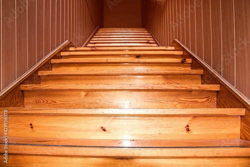 old wooden staircase in the house