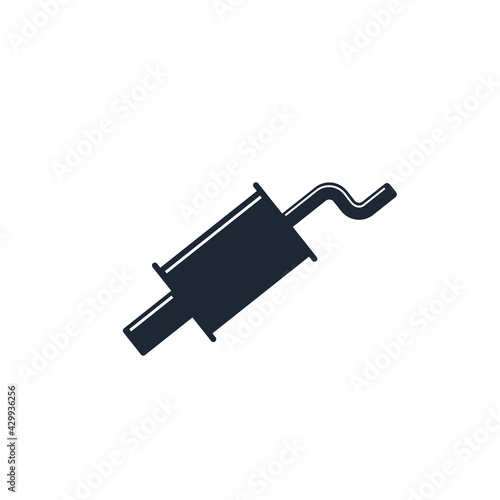 muffler icon vector illustration logo template