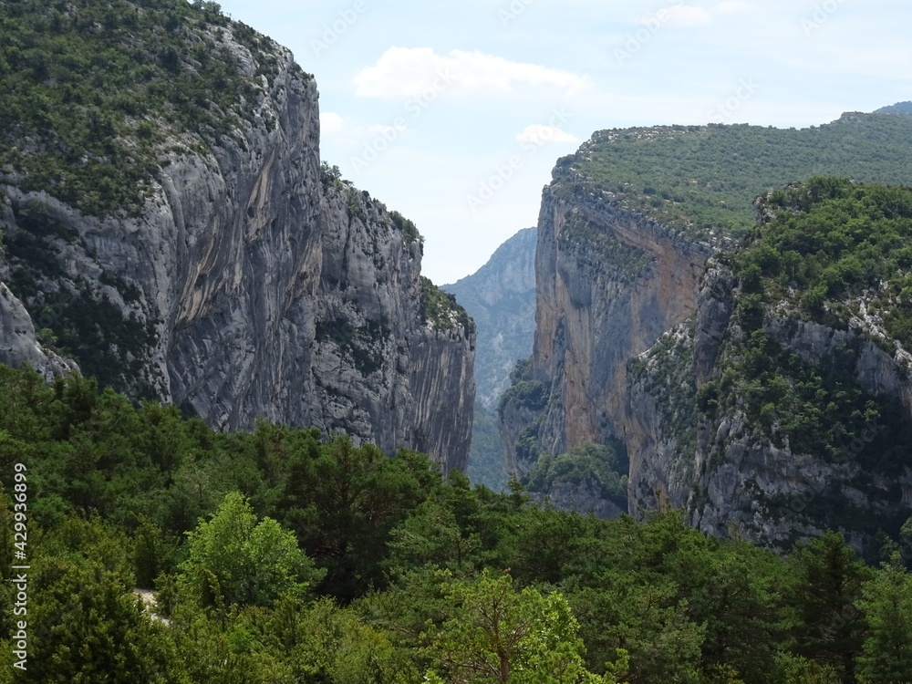 deep canyon in the mountains in the south of France