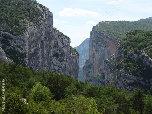 deep canyon in the mountains in the south of France