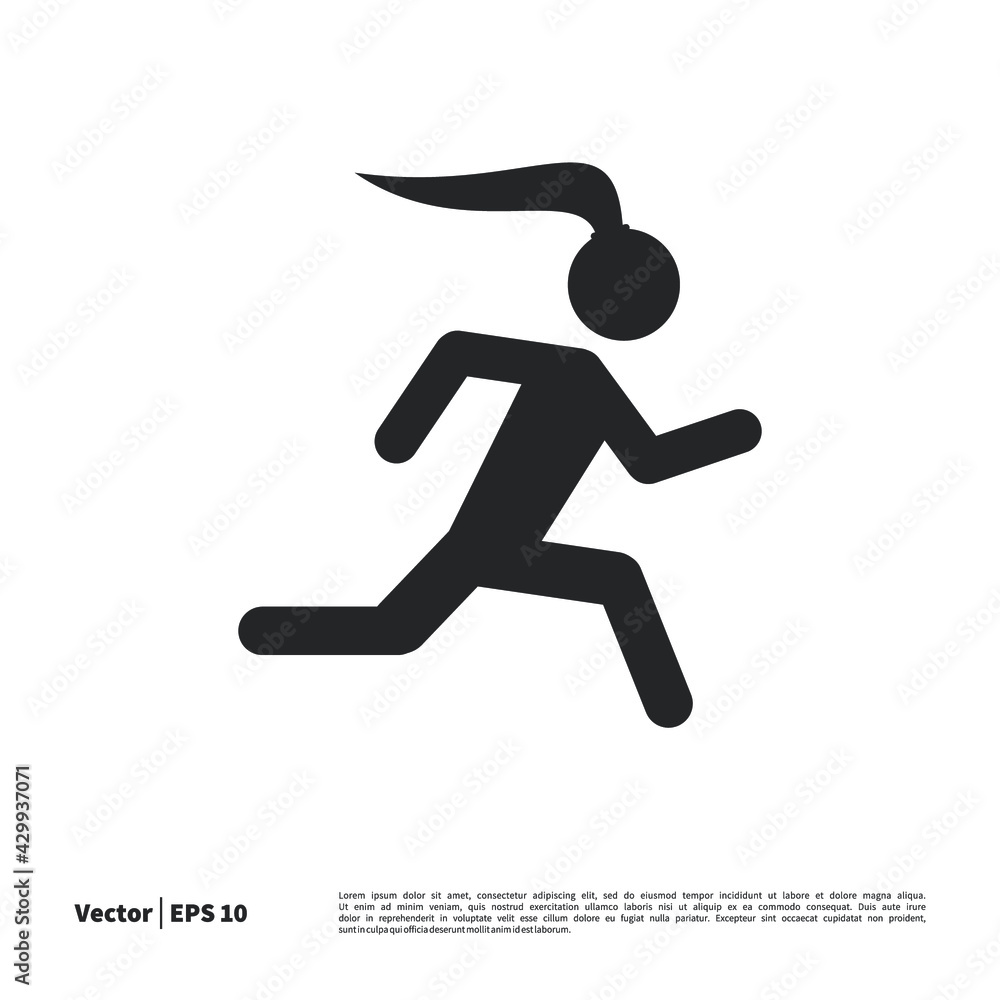 running icon vector illustration simple design element running icon vector illustration simple design element