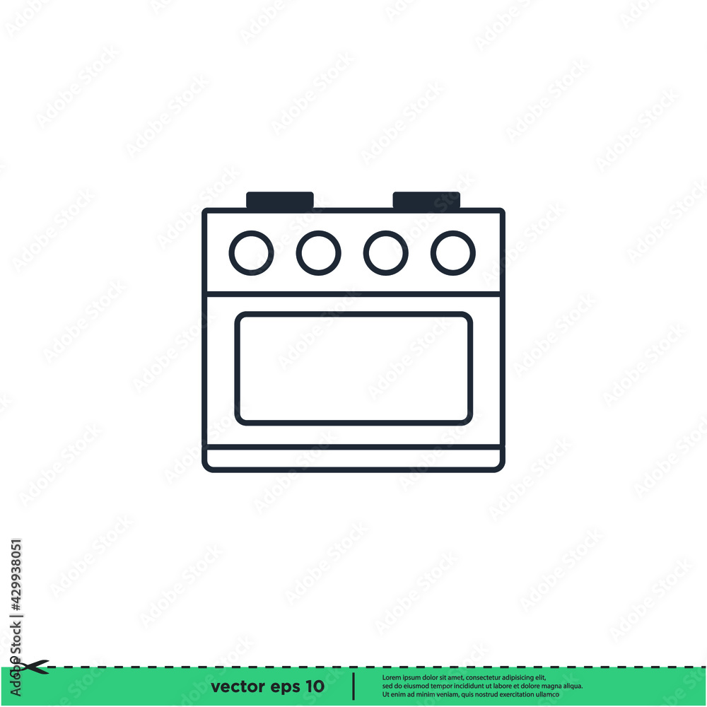 oven bakery icon vector illustration logo template oven bakery icon vector illustration logo template
